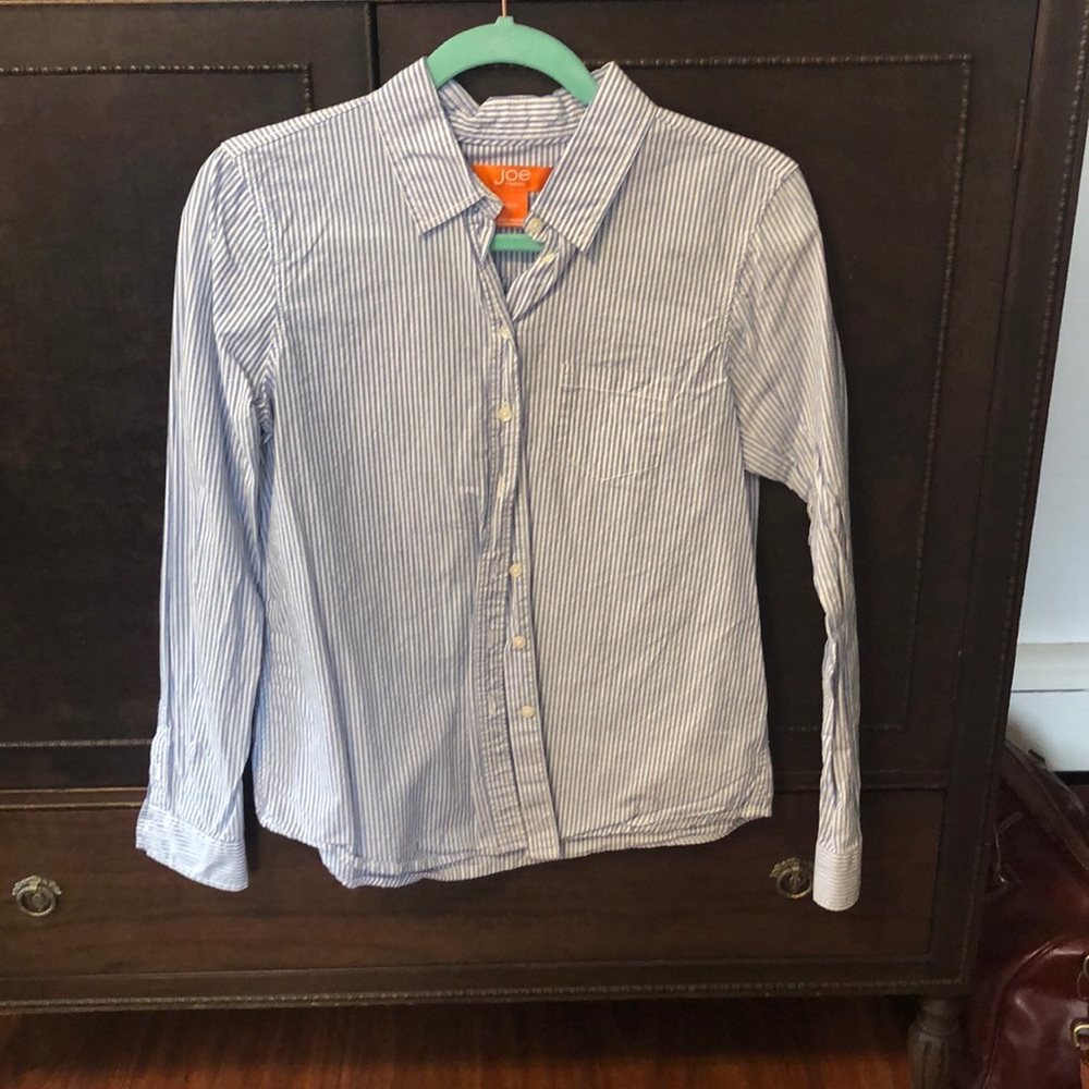 Blue and white strip Joe Fresh top